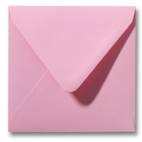 Envelop 14x14 donker roze