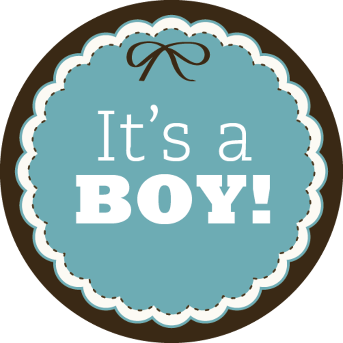 1 vel met 24 sluitstickers - It's a boy! voor
