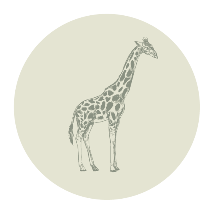 Sluitsticker met giraf
