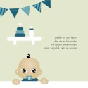 Geboortekaartje Babykamer blauw - Aziatische jongen binnen