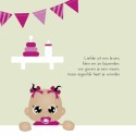 Geboortekaartje Babykamer roze - Arabisch meisje binnen