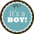1 vel met 24 sluitstickers - It's a boy!